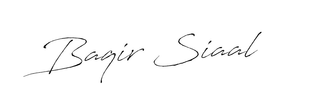 The best way (Antro_Vectra) to make a short signature is to pick only two or three words in your name. The name Baqir Siaal include a total of six letters. For converting this name. Baqir Siaal signature style 6 images and pictures png