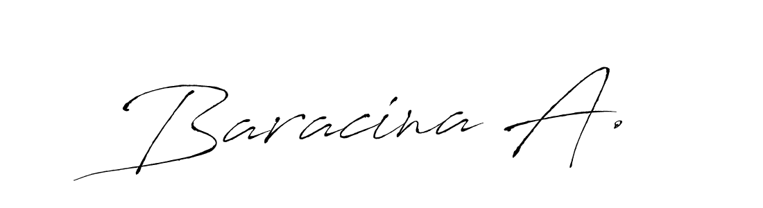 Also You can easily find your signature by using the search form. We will create Baracina A. name handwritten signature images for you free of cost using Antro_Vectra sign style. Baracina A. signature style 6 images and pictures png