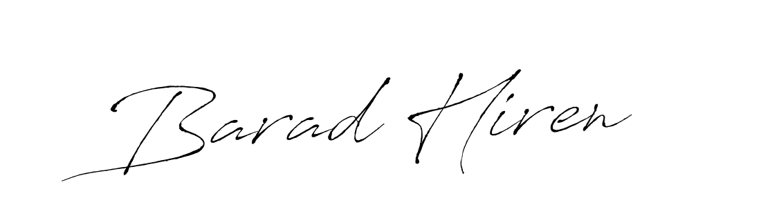 How to make Barad Hiren signature? Antro_Vectra is a professional autograph style. Create handwritten signature for Barad Hiren name. Barad Hiren signature style 6 images and pictures png