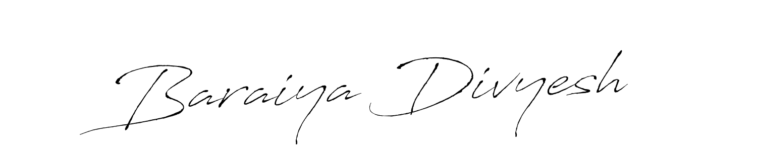 Create a beautiful signature design for name Baraiya Divyesh. With this signature (Antro_Vectra) fonts, you can make a handwritten signature for free. Baraiya Divyesh signature style 6 images and pictures png