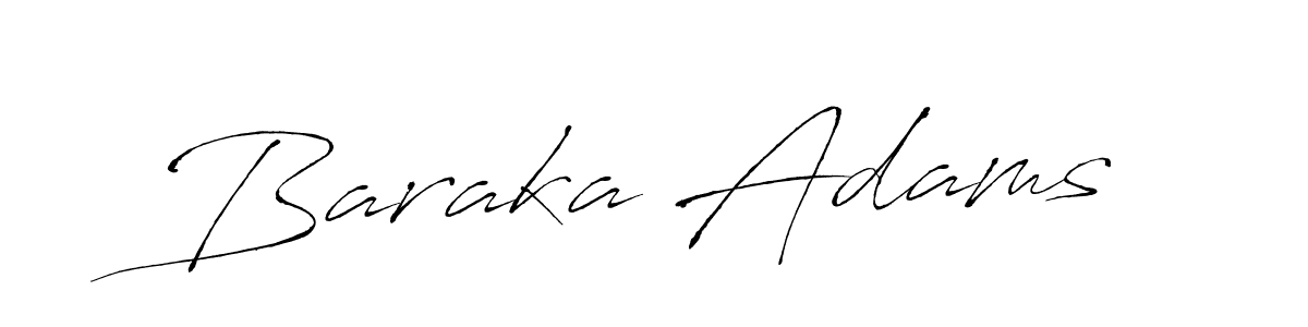 Make a beautiful signature design for name Baraka Adams. With this signature (Antro_Vectra) style, you can create a handwritten signature for free. Baraka Adams signature style 6 images and pictures png