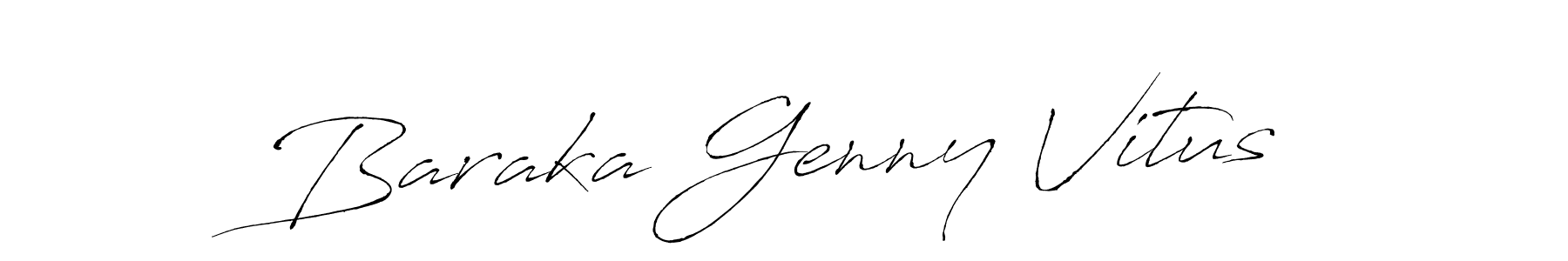 Also You can easily find your signature by using the search form. We will create Baraka Genny Vitus name handwritten signature images for you free of cost using Antro_Vectra sign style. Baraka Genny Vitus signature style 6 images and pictures png