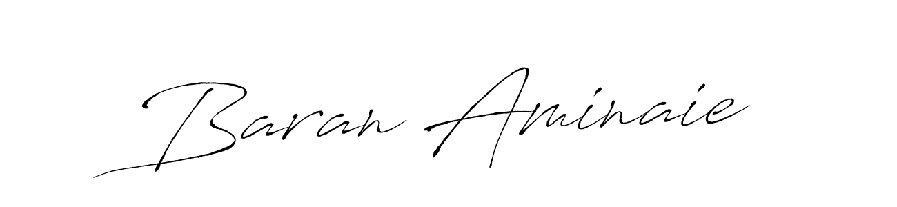 Create a beautiful signature design for name Baran Aminaie. With this signature (Antro_Vectra) fonts, you can make a handwritten signature for free. Baran Aminaie signature style 6 images and pictures png