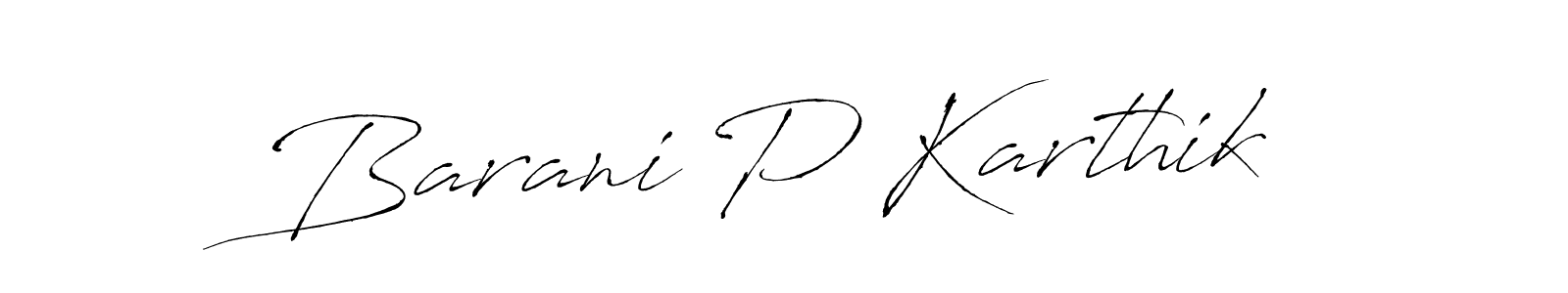 Make a beautiful signature design for name Barani P Karthik. With this signature (Antro_Vectra) style, you can create a handwritten signature for free. Barani P Karthik signature style 6 images and pictures png