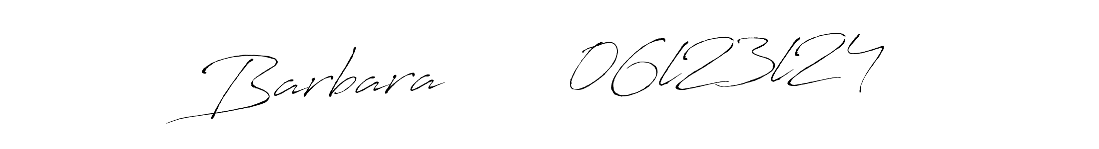 Make a beautiful signature design for name Barbara       06l23l24. With this signature (Antro_Vectra) style, you can create a handwritten signature for free. Barbara       06l23l24 signature style 6 images and pictures png