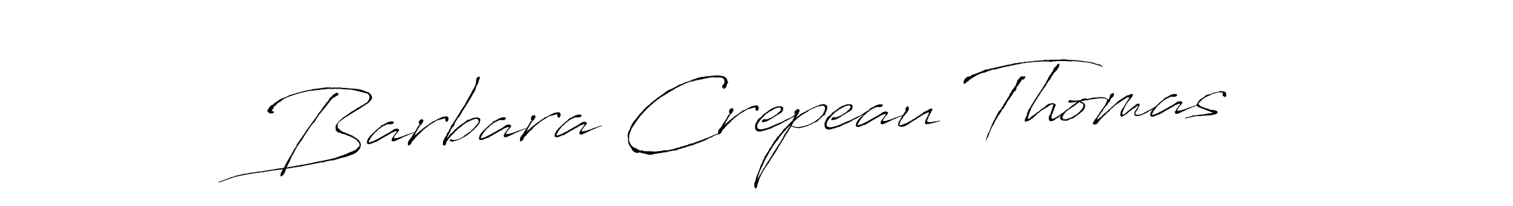 Barbara Crepeau Thomas stylish signature style. Best Handwritten Sign (Antro_Vectra) for my name. Handwritten Signature Collection Ideas for my name Barbara Crepeau Thomas. Barbara Crepeau Thomas signature style 6 images and pictures png