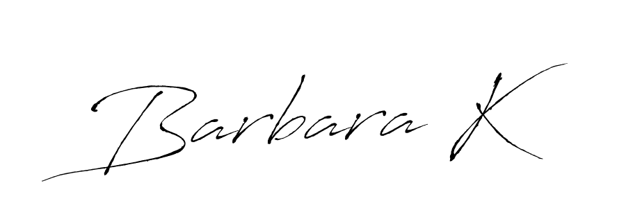 Design your own signature with our free online signature maker. With this signature software, you can create a handwritten (Antro_Vectra) signature for name Barbara K. Barbara K signature style 6 images and pictures png