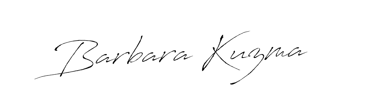 How to make Barbara Kuzma name signature. Use Antro_Vectra style for creating short signs online. This is the latest handwritten sign. Barbara Kuzma signature style 6 images and pictures png