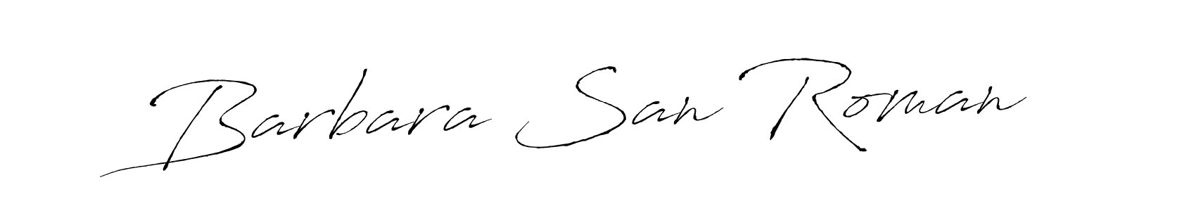 How to make Barbara San Roman name signature. Use Antro_Vectra style for creating short signs online. This is the latest handwritten sign. Barbara San Roman signature style 6 images and pictures png