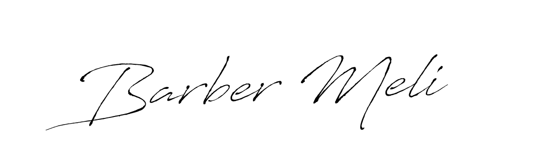 You should practise on your own different ways (Antro_Vectra) to write your name (Barber Meli) in signature. don't let someone else do it for you. Barber Meli signature style 6 images and pictures png
