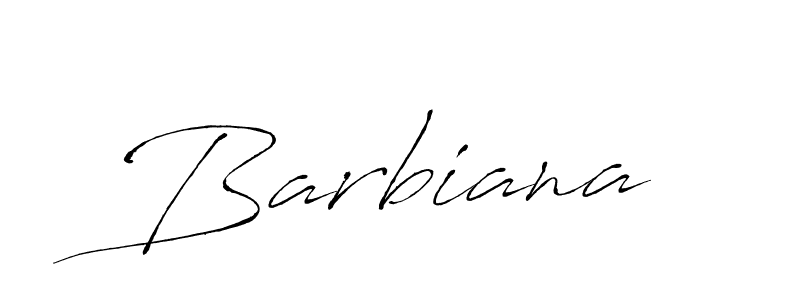 Use a signature maker to create a handwritten signature online. With this signature software, you can design (Antro_Vectra) your own signature for name Barbiana. Barbiana signature style 6 images and pictures png