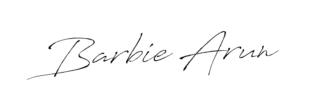 You should practise on your own different ways (Antro_Vectra) to write your name (Barbie Arun) in signature. don't let someone else do it for you. Barbie Arun signature style 6 images and pictures png