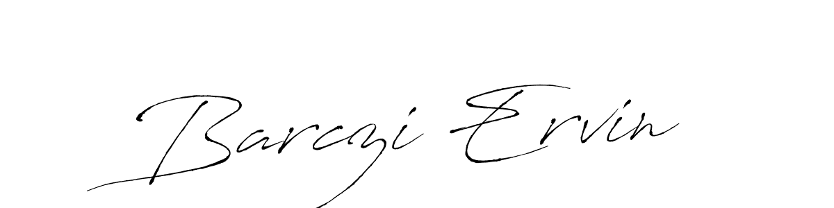 How to make Barczi Ervin name signature. Use Antro_Vectra style for creating short signs online. This is the latest handwritten sign. Barczi Ervin signature style 6 images and pictures png