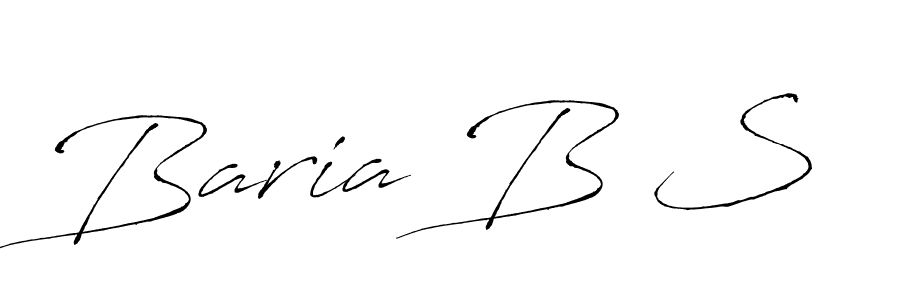 Baria B S stylish signature style. Best Handwritten Sign (Antro_Vectra) for my name. Handwritten Signature Collection Ideas for my name Baria B S. Baria B S signature style 6 images and pictures png