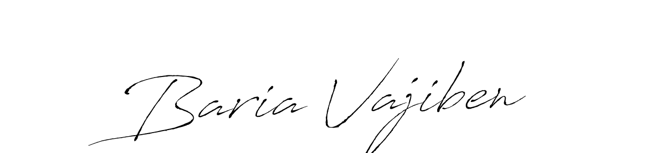 Baria Vajiben stylish signature style. Best Handwritten Sign (Antro_Vectra) for my name. Handwritten Signature Collection Ideas for my name Baria Vajiben. Baria Vajiben signature style 6 images and pictures png