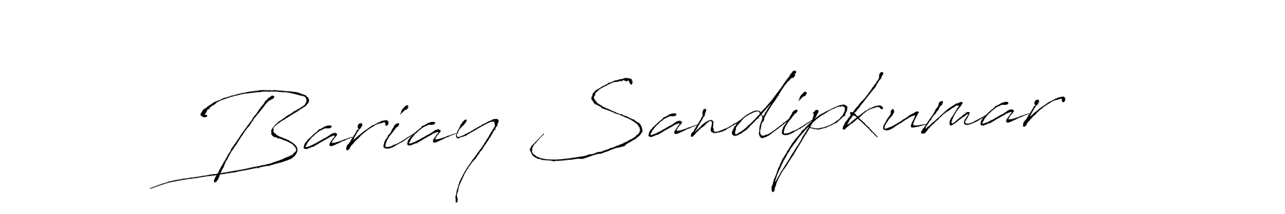 The best way (Antro_Vectra) to make a short signature is to pick only two or three words in your name. The name Bariay Sandipkumar include a total of six letters. For converting this name. Bariay Sandipkumar signature style 6 images and pictures png