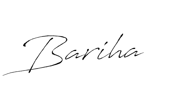 Design your own signature with our free online signature maker. With this signature software, you can create a handwritten (Antro_Vectra) signature for name Bariha. Bariha signature style 6 images and pictures png