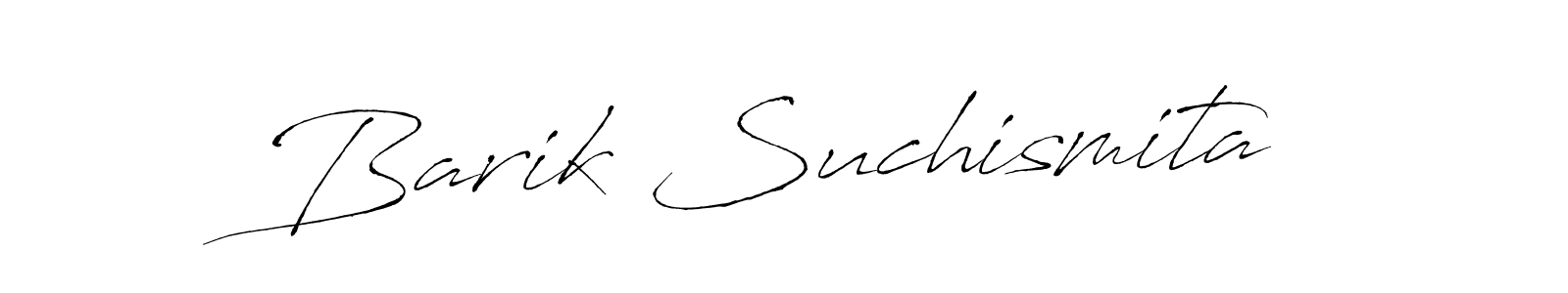 The best way (Antro_Vectra) to make a short signature is to pick only two or three words in your name. The name Barik Suchismita include a total of six letters. For converting this name. Barik Suchismita signature style 6 images and pictures png