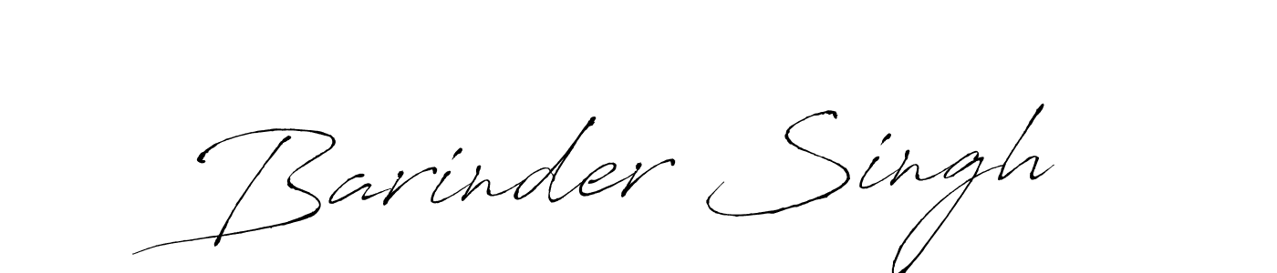 Design your own signature with our free online signature maker. With this signature software, you can create a handwritten (Antro_Vectra) signature for name Barinder Singh. Barinder Singh signature style 6 images and pictures png