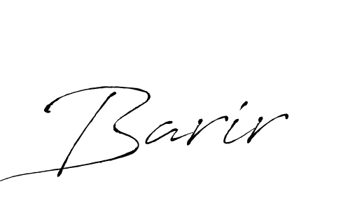 Design your own signature with our free online signature maker. With this signature software, you can create a handwritten (Antro_Vectra) signature for name Barir. Barir signature style 6 images and pictures png