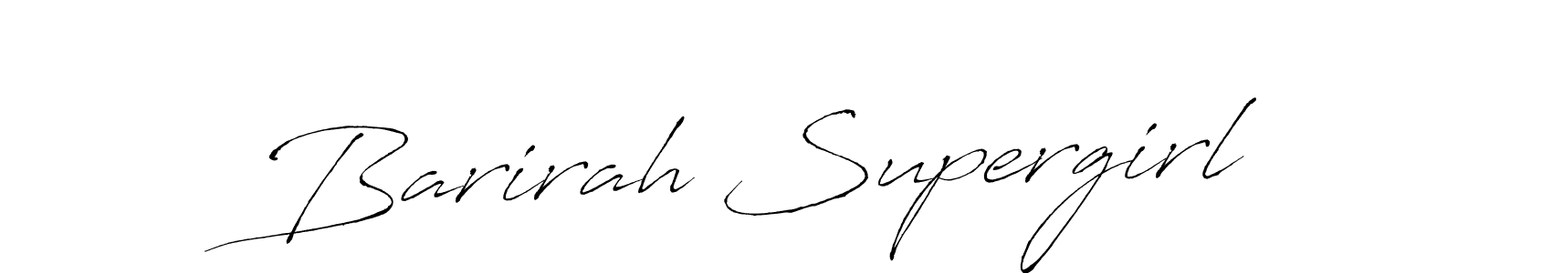 How to make Barirah Supergirl name signature. Use Antro_Vectra style for creating short signs online. This is the latest handwritten sign. Barirah Supergirl signature style 6 images and pictures png