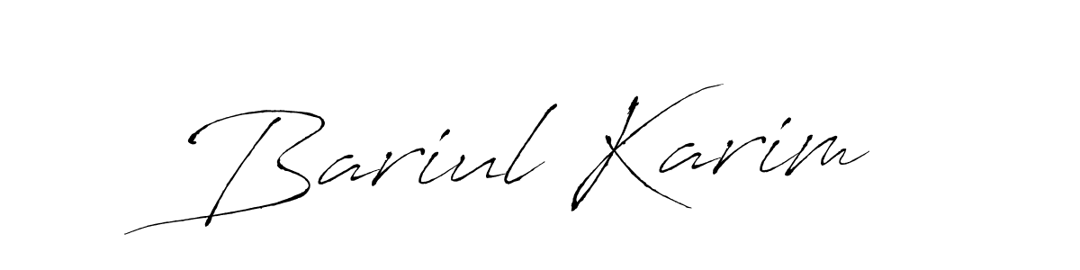 Create a beautiful signature design for name Bariul Karim. With this signature (Antro_Vectra) fonts, you can make a handwritten signature for free. Bariul Karim signature style 6 images and pictures png