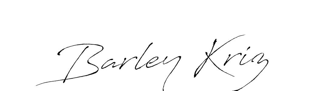 Barley Kriz stylish signature style. Best Handwritten Sign (Antro_Vectra) for my name. Handwritten Signature Collection Ideas for my name Barley Kriz. Barley Kriz signature style 6 images and pictures png