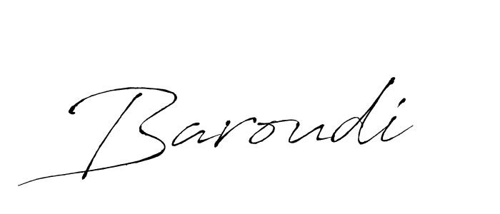 Create a beautiful signature design for name Baroudi. With this signature (Antro_Vectra) fonts, you can make a handwritten signature for free. Baroudi signature style 6 images and pictures png