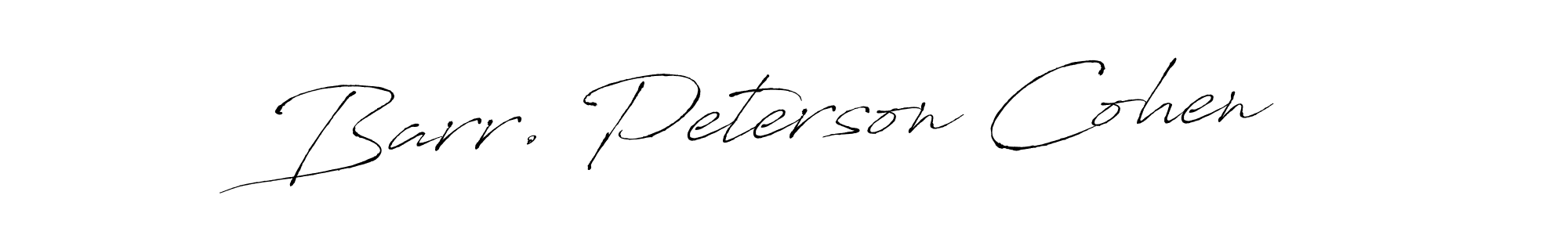 How to make Barr. Peterson Cohen signature? Antro_Vectra is a professional autograph style. Create handwritten signature for Barr. Peterson Cohen name. Barr. Peterson Cohen signature style 6 images and pictures png