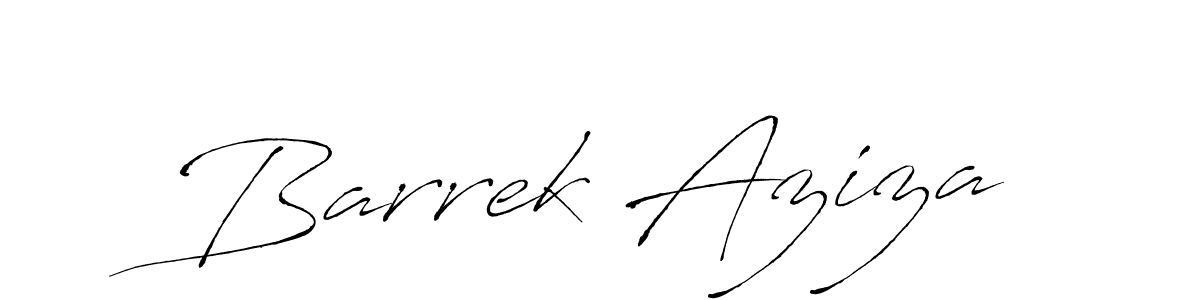 How to make Barrek Aziza signature? Antro_Vectra is a professional autograph style. Create handwritten signature for Barrek Aziza name. Barrek Aziza signature style 6 images and pictures png