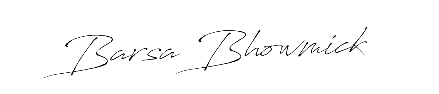 How to make Barsa Bhowmick name signature. Use Antro_Vectra style for creating short signs online. This is the latest handwritten sign. Barsa Bhowmick signature style 6 images and pictures png