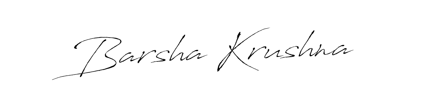 Create a beautiful signature design for name Barsha Krushna. With this signature (Antro_Vectra) fonts, you can make a handwritten signature for free. Barsha Krushna signature style 6 images and pictures png