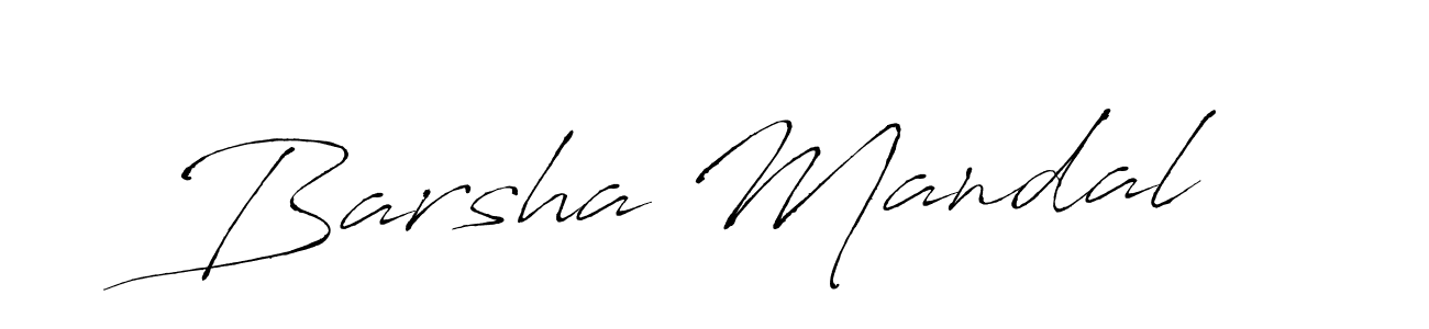 Make a beautiful signature design for name Barsha Mandal. With this signature (Antro_Vectra) style, you can create a handwritten signature for free. Barsha Mandal signature style 6 images and pictures png