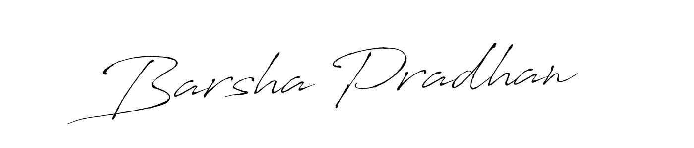 Create a beautiful signature design for name Barsha Pradhan. With this signature (Antro_Vectra) fonts, you can make a handwritten signature for free. Barsha Pradhan signature style 6 images and pictures png