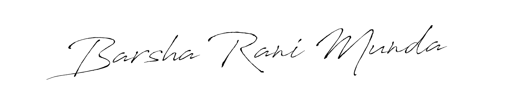 Antro_Vectra is a professional signature style that is perfect for those who want to add a touch of class to their signature. It is also a great choice for those who want to make their signature more unique. Get Barsha Rani Munda name to fancy signature for free. Barsha Rani Munda signature style 6 images and pictures png