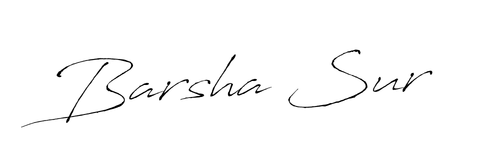 Create a beautiful signature design for name Barsha Sur. With this signature (Antro_Vectra) fonts, you can make a handwritten signature for free. Barsha Sur signature style 6 images and pictures png