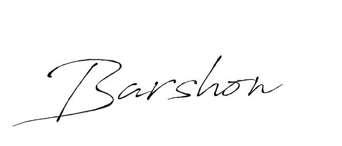 Use a signature maker to create a handwritten signature online. With this signature software, you can design (Antro_Vectra) your own signature for name Barshon. Barshon signature style 6 images and pictures png