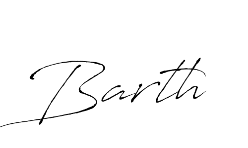 Design your own signature with our free online signature maker. With this signature software, you can create a handwritten (Antro_Vectra) signature for name Barth. Barth signature style 6 images and pictures png