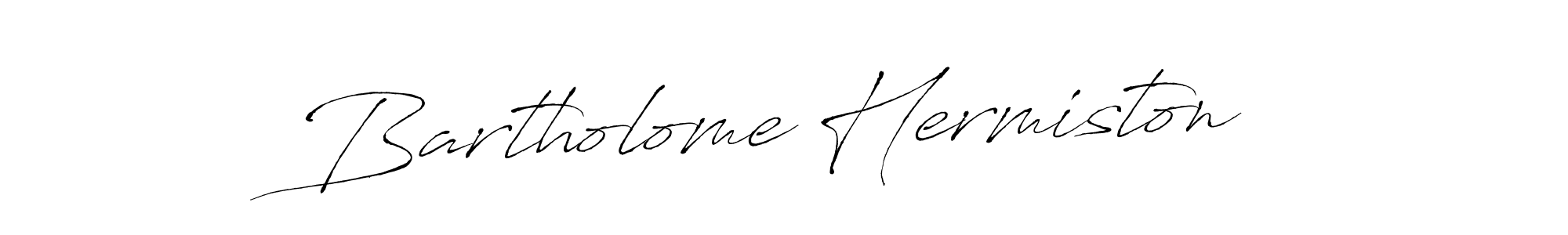 How to make Bartholome Hermiston name signature. Use Antro_Vectra style for creating short signs online. This is the latest handwritten sign. Bartholome Hermiston signature style 6 images and pictures png