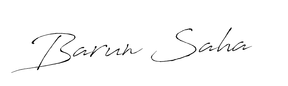 Make a beautiful signature design for name Barun Saha. With this signature (Antro_Vectra) style, you can create a handwritten signature for free. Barun Saha signature style 6 images and pictures png