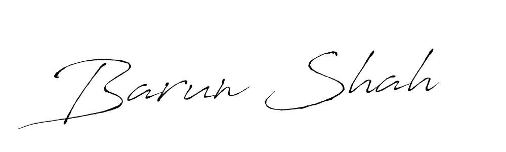 Make a beautiful signature design for name Barun Shah. With this signature (Antro_Vectra) style, you can create a handwritten signature for free. Barun Shah signature style 6 images and pictures png