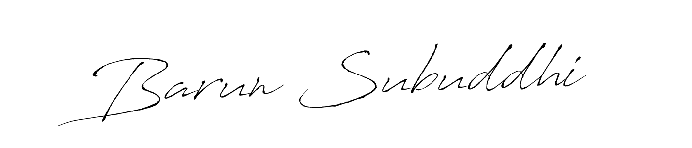 Create a beautiful signature design for name Barun Subuddhi. With this signature (Antro_Vectra) fonts, you can make a handwritten signature for free. Barun Subuddhi signature style 6 images and pictures png