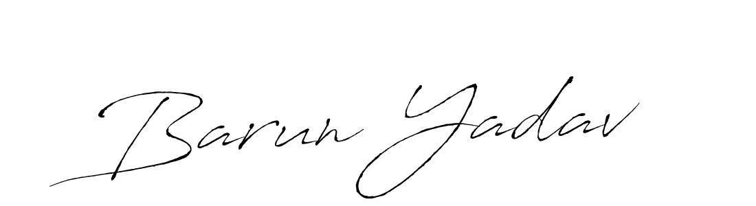 Design your own signature with our free online signature maker. With this signature software, you can create a handwritten (Antro_Vectra) signature for name Barun Yadav. Barun Yadav signature style 6 images and pictures png