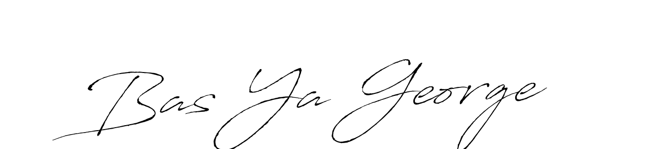 Make a beautiful signature design for name Bas Ya George. With this signature (Antro_Vectra) style, you can create a handwritten signature for free. Bas Ya George signature style 6 images and pictures png