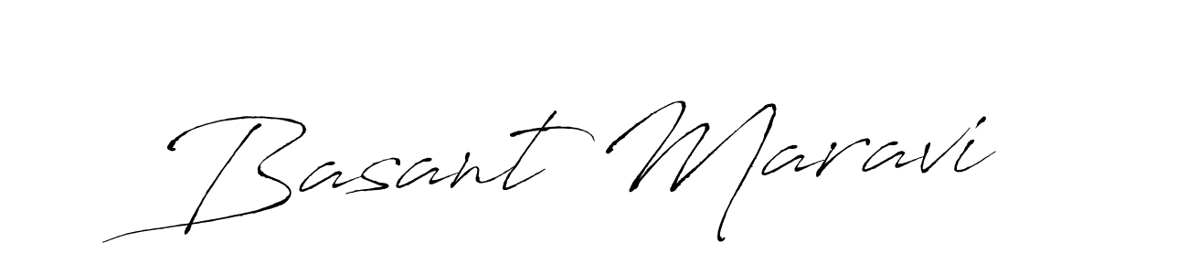 Use a signature maker to create a handwritten signature online. With this signature software, you can design (Antro_Vectra) your own signature for name Basant Maravi. Basant Maravi signature style 6 images and pictures png