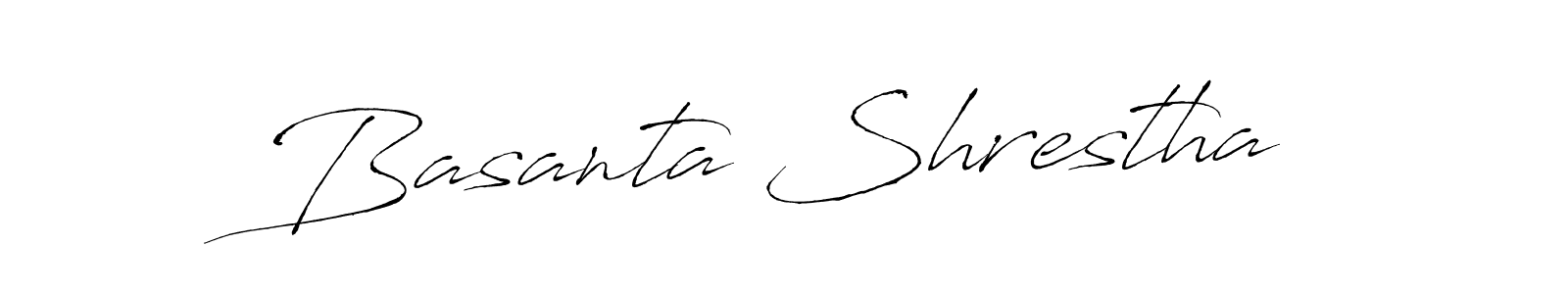 How to make Basanta Shrestha name signature. Use Antro_Vectra style for creating short signs online. This is the latest handwritten sign. Basanta Shrestha signature style 6 images and pictures png
