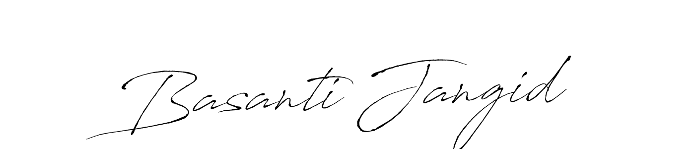 How to make Basanti Jangid name signature. Use Antro_Vectra style for creating short signs online. This is the latest handwritten sign. Basanti Jangid signature style 6 images and pictures png