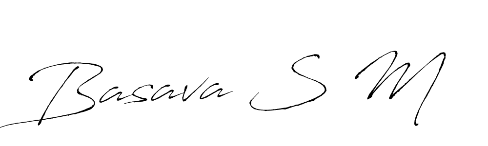 How to make Basava S M signature? Antro_Vectra is a professional autograph style. Create handwritten signature for Basava S M name. Basava S M signature style 6 images and pictures png