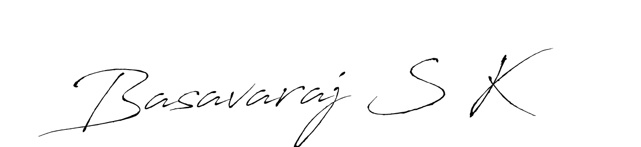 Use a signature maker to create a handwritten signature online. With this signature software, you can design (Antro_Vectra) your own signature for name Basavaraj S K. Basavaraj S K signature style 6 images and pictures png