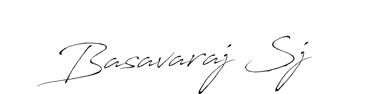 Basavaraj Sj stylish signature style. Best Handwritten Sign (Antro_Vectra) for my name. Handwritten Signature Collection Ideas for my name Basavaraj Sj. Basavaraj Sj signature style 6 images and pictures png